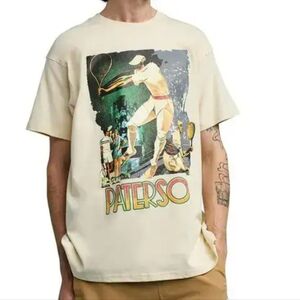 Paterson T-shirt Mens Medium Light Blue Retro Tennis Graphic Made For Play Tee M